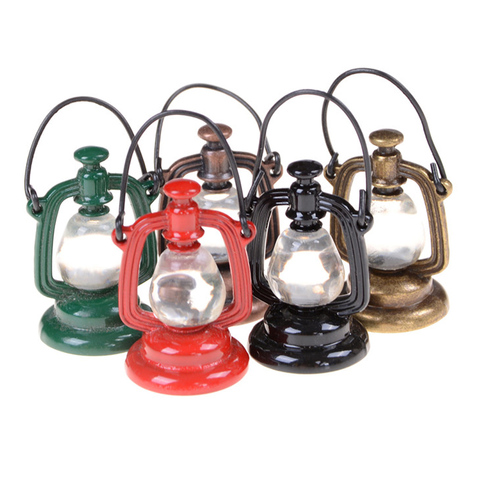 23mm*43mm 1 Pcs 1:6 Scale Retro Oil Lamp Dollhouse Miniature Toy Doll Food Kitchen Living Room Accessories ► Photo 1/6