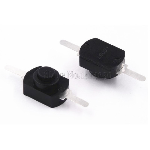 10PCS 12*8MM DC 30V 1A Black On Off Mini Push Button Switch for Electric Torch 1208YD Self Locking ► Photo 1/5