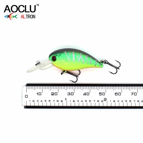 AOCLU wobblers Super Quality 8 Colors 50mm Hard Bait Minnow Crank Popper Stik Fishing lures Bass Fresh Salt water 14# VMC hooks ► Photo 1/6