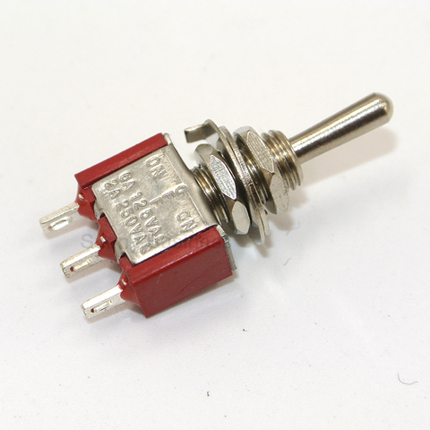 High quality 5PCS 3 pins,Spring Return (ON)-OFF-(ON) momentary mini toggle switch ► Photo 1/1
