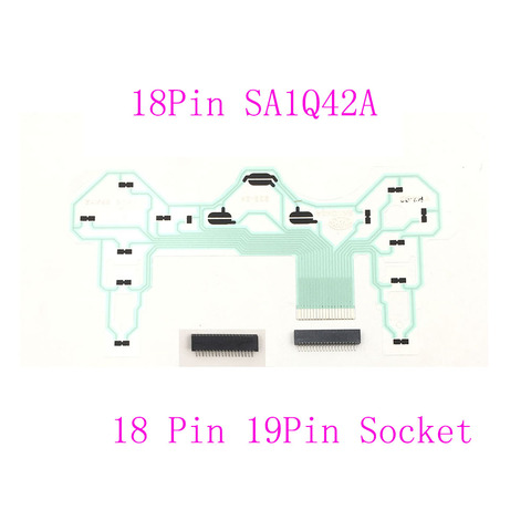 10SETS Controller Repair Parts PCB Ribbon Circuit Board 18Pin SA1Q42A for PS2 Dualshock 2  w/ 18pin Or 19Pin  Socket  Connector ► Photo 1/6