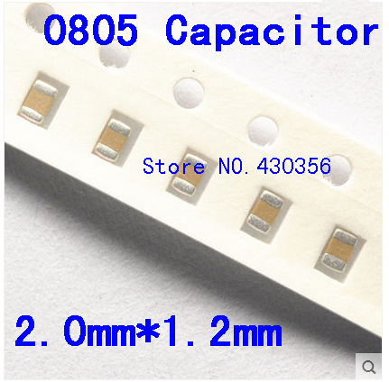 Free shipping 0805 SMD capacitor 22p 47p 100p 220p 330p 470p 1nf 2.2nf 4.7nf 10nf 104 105 106 10UF 1UF 0.1UF 100NF 50V  200pcs ► Photo 1/1