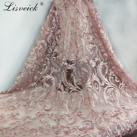 New Style high quality exquisite embroidery lace fabric gorgeous mesh tulle embroidery lace for wedding French African lace ► Photo 1/6