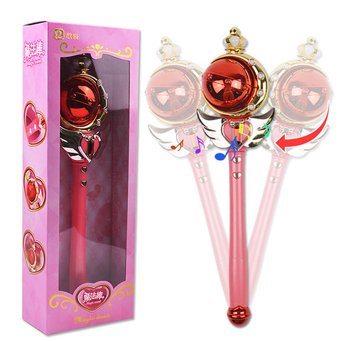 New Girl Toys Anime Cosplay Sailor Moon Wand Musical Magic Wand Musical Spiral Heart Moon Rod Kids Toys Henshin Rod Glow Stick ► Photo 1/6