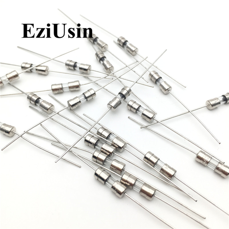 10pcs Glass Tube Fuse Axial Leads 3.6*10mm 1A Slow Blow MW 