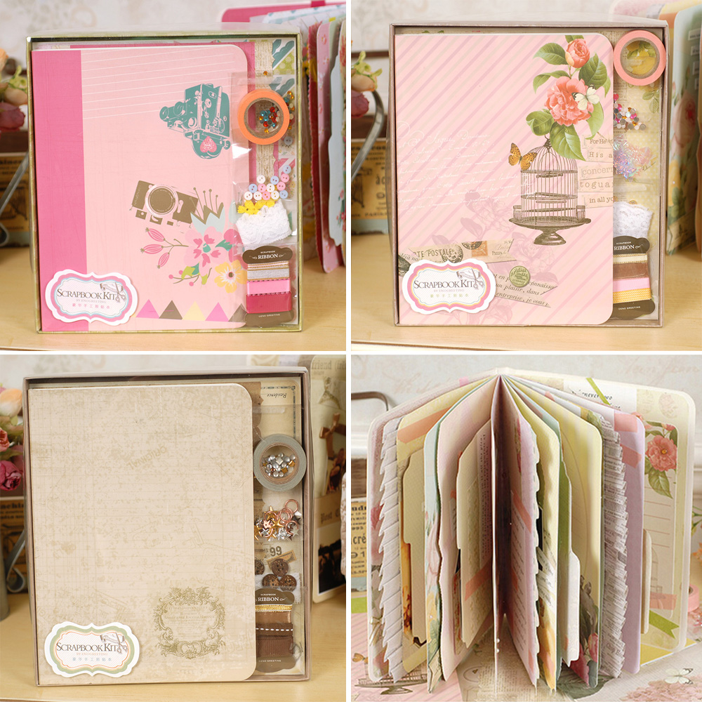Eno Greeting Retro Complete Scrapbook Kit Gift Set,Creative Scrapbooking  DIY Photo Album with Vintage Page Kits - Price history & Review, AliExpress Seller - Eno Greeting Arts Store