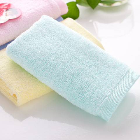 Manufacturers selling bamboo fiber thickening Small towel infant baby wipes  pure color hand towel  children wash face towel ► Photo 1/5