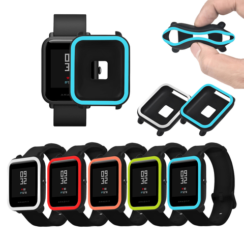 Protective Case for Xiaomi Amazfit Bip Youth Watch Soft Silicone Shell for Amazfit Bit Cover Frame Bumper Protector Accessories ► Photo 1/6
