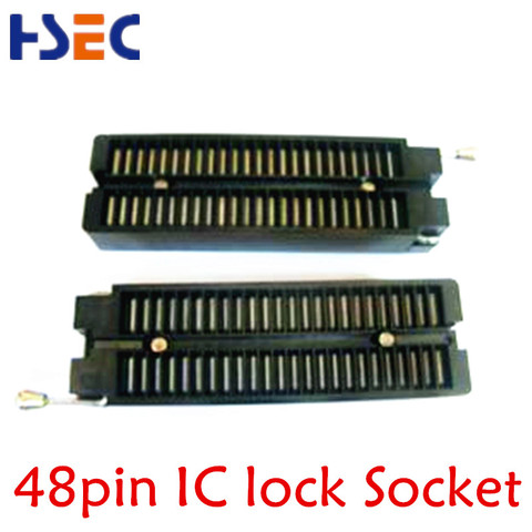 1pcs high-quality 48pin IC lock Socket / 48P IC Testing Seat / Universal programmer adapter ZIF Socket 40P IC Test clip ► Photo 1/2