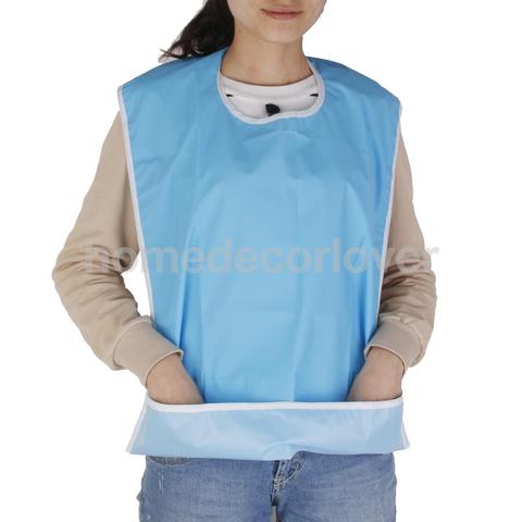 Waterproof Adult Mealtime Bib Protector Disability Aid Apron - Sky Blue ► Photo 1/5