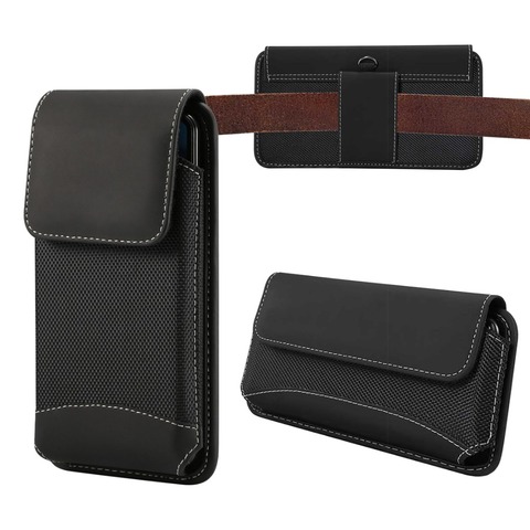 Universal Pouch Holster Case Rugged nylon belt loop clip Fits For SAMSUNG For iphone cover case for OnePlus 6 5T 6T XS MAX Nokia ► Photo 1/6