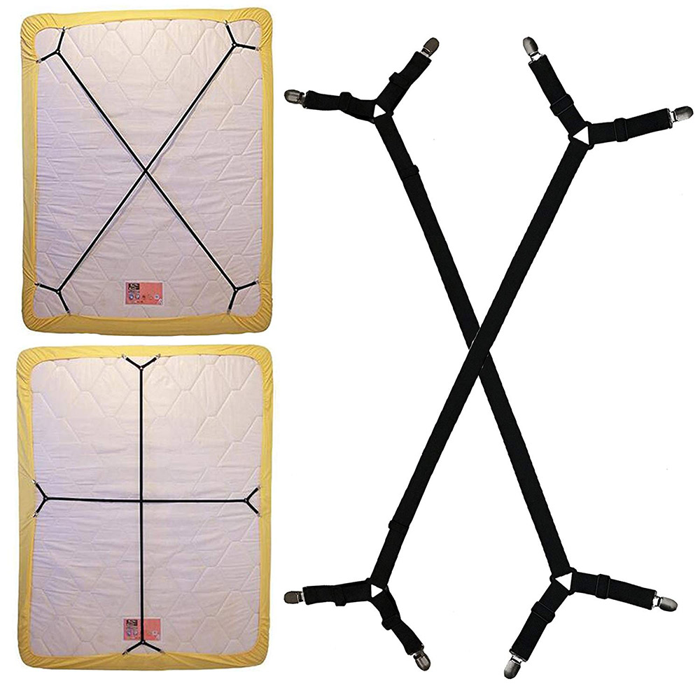 Adjustable Bed Sheet Holder Strap Fastener Triangle Elastic Mattress Sheet  Clips Suspenders Grippers Fasteners Band For Bed - AliExpress