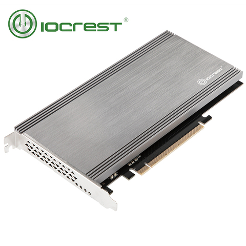 IOCREST Dual M.2 NVMe Ports to PCIe 3.0 x16 Riser Controller Support Non-Bifurcation Motherboard Asmedia2824 Chipset ► Photo 1/6