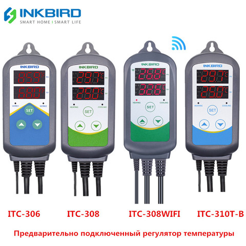 Inkbird 4 type heating and cooling temperature controller with two relay for carboy greenhouse terrarium aquarium Brewing ► Photo 1/6