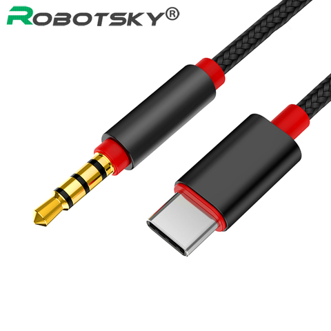 Type C Male to 3.5mm Male Car AUX Audio Cable Adapter USB C Type-C to 3.5mm AUX Audio Earphone Jack for Samsung S8 Letv 2 2pro ► Photo 1/6