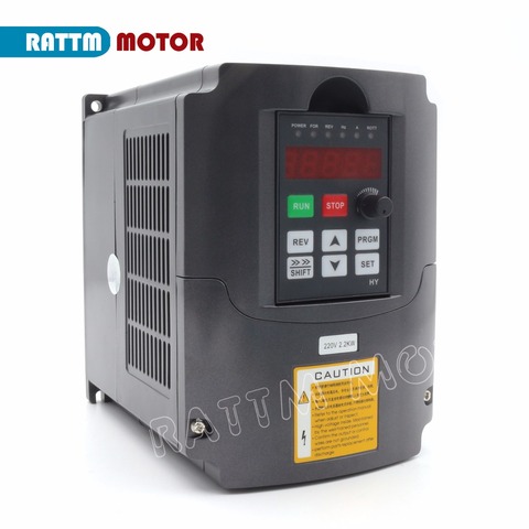 HuanYang 2.2KW 3HP 220V Inverter VFD & Converters Variable Frequency Drive VSD Speed Control for CNC Router ► Photo 1/6