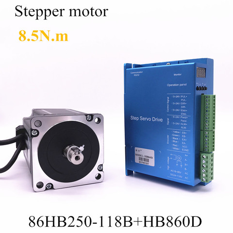 Closed-loop step motor 86HB250-118B+HB860D servo motor 8.5N.m Nema 86 Hybird closed loop 2-phase stepper motor driver ► Photo 1/6