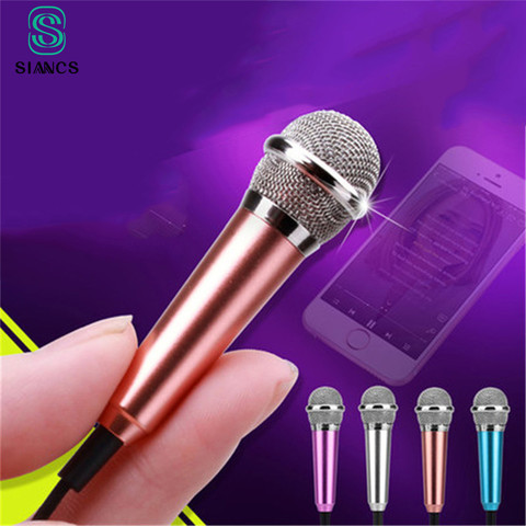 Aluminium alloy Mini 3.5mm Handheld Karaoke KTV Cellphone Microphone Wired Small Recorder Microphone for Cellphone Computer ► Photo 1/6