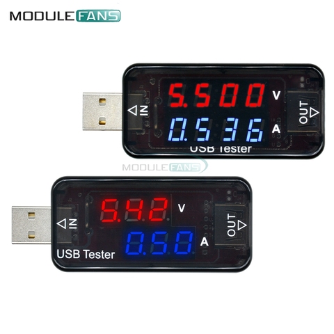 3.3V-30V Mini USB Red Blue 3 4 Bits Digital Tube Voltmeter Ammeter Current Voltage Meter Mobile Phone Power Charger Doctor ► Photo 1/6