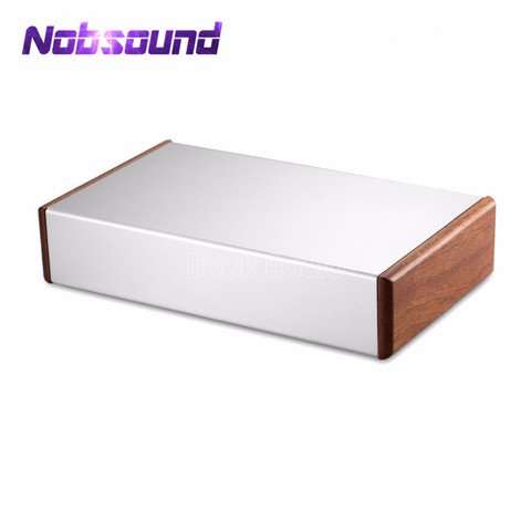 Aluminum Chassis Amplifier Case Wooden Side Panel Box Mini Enclosure DIY House ► Photo 1/6
