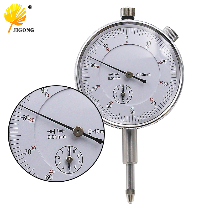 Precision 0.01mm Dial Indicator Gauge 0-10mm Meter Precise 0.01mm Resolution Indicator Gauge Mesure Instrument Tool Dial Gauge 