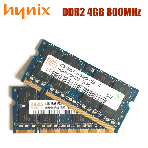 Hynix chipset Laptop memory 4GB DDR2 800MHz  PC2-6400  Notebook RAM 4G 800 6400S 4G 200-pin SO-DIMM Free Shipping ► Photo 1/1