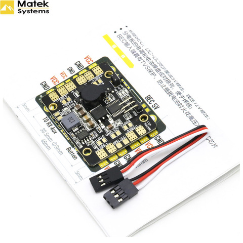 1/2/ 5pcs Matek 5in1 V3 Power Distribution Board / PDB Hub With Dual BEC-5V/12V LED Controller Tracker Low Voltage Alarm for FPV ► Photo 1/6