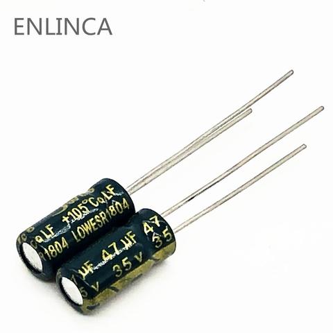 20pcs/lot S104 Low ESR/Impedance high frequency 35v 47UF aluminum electrolytic capacitor size 5*11 47UF35V 20% ► Photo 1/1