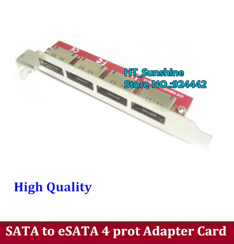 High Quallity SATA to eSATA adapter card Internal to External eSATA 4 Port PCI Bracket eSATA to SATA ADAPTER 1PCS ► Photo 1/1
