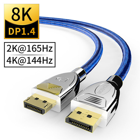 Displyport DP 1.4 Cables Support 8K 60Hz 4K 144@Hz 120Hz MOSHOU Display Stream Compression HDR thunderbolt 2 DP to Mini DP ► Photo 1/6