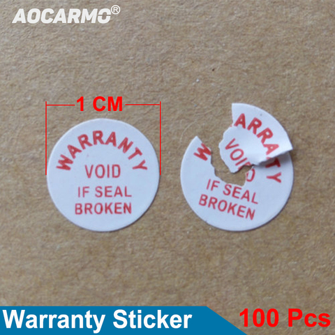 Aocarmo 100pcs/lot 1CM 10mm Damage Label Warranty Void Seal Easy Broken Fragile Sticker Adhesive For Cellphone Laptop Repair ► Photo 1/3