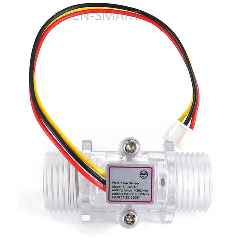 G1/2 Plastic Water Flow Sensor meter Turbine Hall Flowmeter for Arduino Easy to Measure Water / Flow Rate with XH-3P Connector ► Photo 1/3
