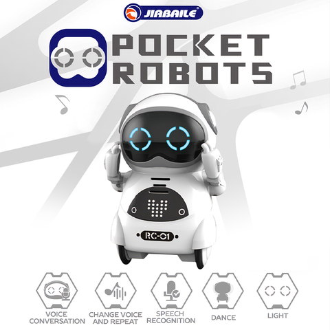 GOOLSKY 939A Pocket Robot Toys Talking Interactive Dialogue Voice Recognition Record Singing Dancing Mini RC Robot Toys Gift ► Photo 1/1