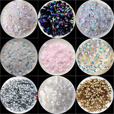 3D Cup Plum Blossom Sequin Multi Size 5mm 6mm 8mm 10mm Flower Sequins Lentejuelas Fittings for Needlework Craft Costume Jewelery ► Photo 1/6