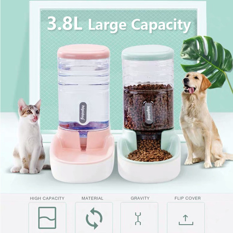 Food and Drinking Water Dispenser for Pet Dogs, Food Bowl 3.8L