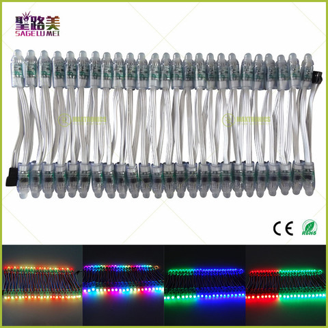 100pcs DC5V/DC12V White wire 12mm WS2811 IC RGB Led Module String Digital Full Color 3pin JST LED Pixel Light Waterproof IP68 ► Photo 1/5