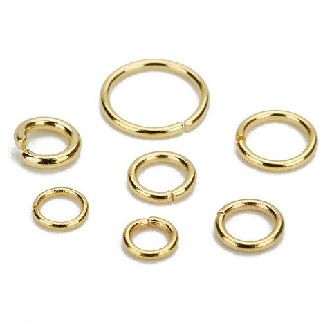 100pcs 8mm Gold Open Jump Rings Split Ring Split Open Jump Rings
