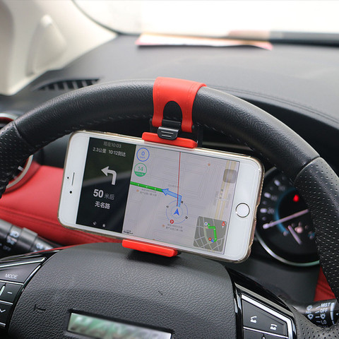 YeeSite Universal Car Steering Wheel Clip Mount Holder for iPhone 8 7 7Plus 6 6s Samsung Xiaomi Huawei Mobile Phone GPS ► Photo 1/5