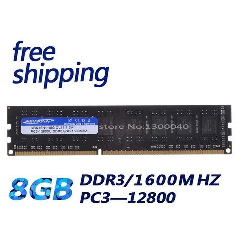 KEMBONA DDR3 1600MHz 8GB Brand New Desktop Ram Memory for ALL MB Desktop RAM Memory / Free Shipping!!! ► Photo 1/3