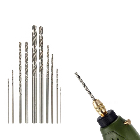 10Pcs High Speed HSS White Steel Twist Drill Bit Set For Dremel Rotary Tools ► Photo 1/6