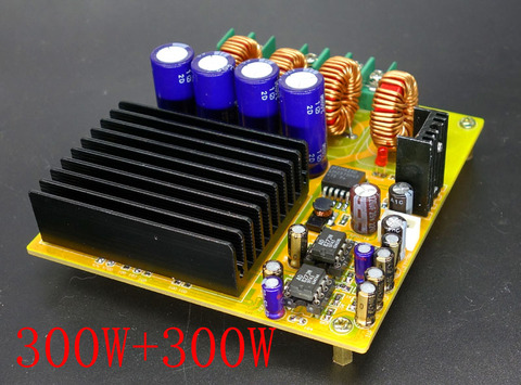 2x300W TAS5630 dual-channel Class D digital power amplifier board with AD827 pre-HIFI ► Photo 1/5