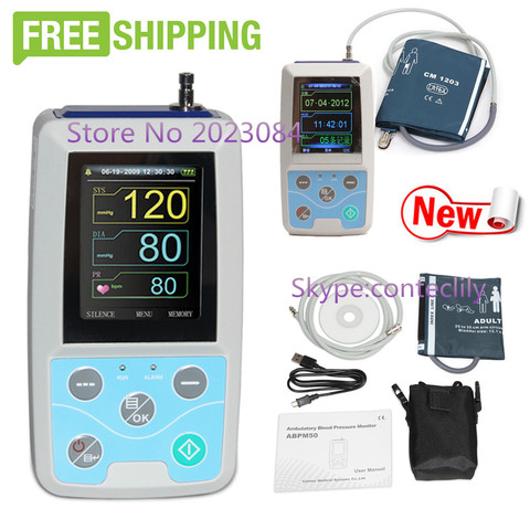 ABPM50 24 hours Ambulatory Blood Pressure Monitor Holter BP Monitor with software CONTEC ► Photo 1/5