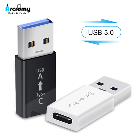 Ascromy Usb 3.0 to Type c Usbc Otg Adapter Converter Type-c For Samsung Galaxy S10 S9 Plus Xiaomi Huawei Oneplus 7t Usb c Cable ► Photo 1/6