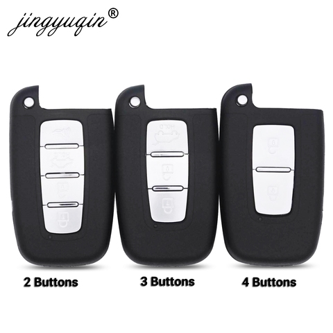 jinyuqin 2/3/4 Button Smart Remote key Case for Hyundai IX35 Sonata 8 Elantra Kia K2 K5 Sportage Forte Replacement Shell ► Photo 1/4