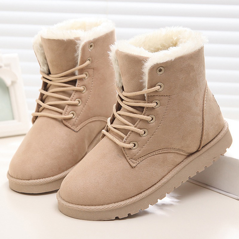 LAKESHI Women Boot 2022 Fashion Women Botas Mujer Shoes Women Winter Boots Warm Fur Ankle Boots For Women Winter Shoes - Price history & Review | AliExpress Seller - A