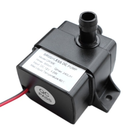 High Performance QR30E DC 12V 4.2W 240L/H Flow Rate CPU Cooling Car Brushless Water Pump Waterproof Brushless Pump ► Photo 1/6