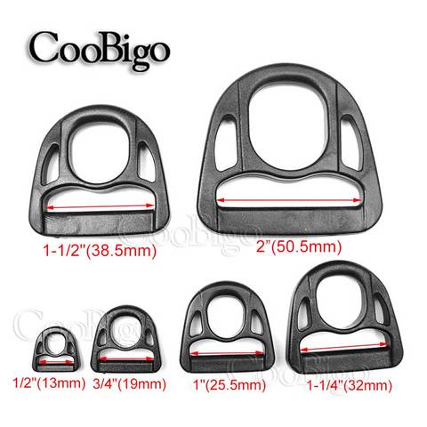 2pcs Outdoor Tactical Backpack Durable D-Ring Buckle Multiuse Plastic for Hooks Strap Webbing 13mm~50mm ► Photo 1/6