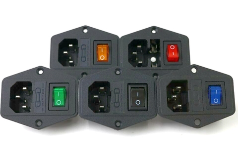 1pcs  with 10A fuse ! 3pin power socket with Rocker Switch ac socket 3 Terminal Power Socket with Fuse Holder Connector ► Photo 1/1