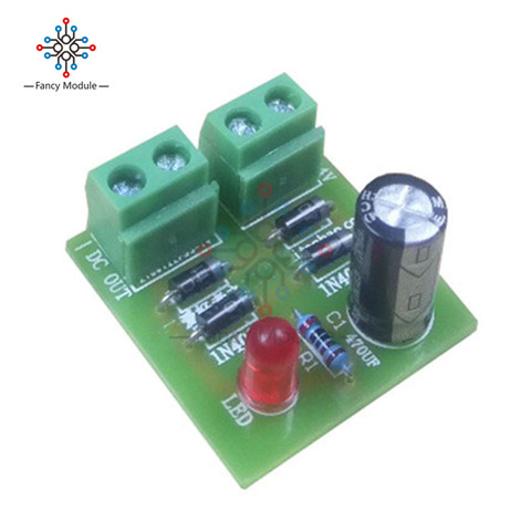 IN4007 Bridge Rectifier AC to DC Converter Full Wave Rectifier Circuit Board KIT Parts Electronic Suite ► Photo 1/6
