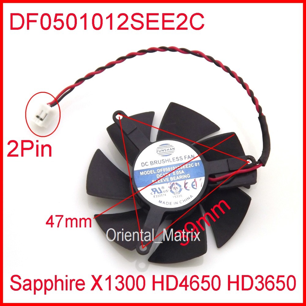 for 45mm Video Card Fan 39mm DF0501012SEE2C 